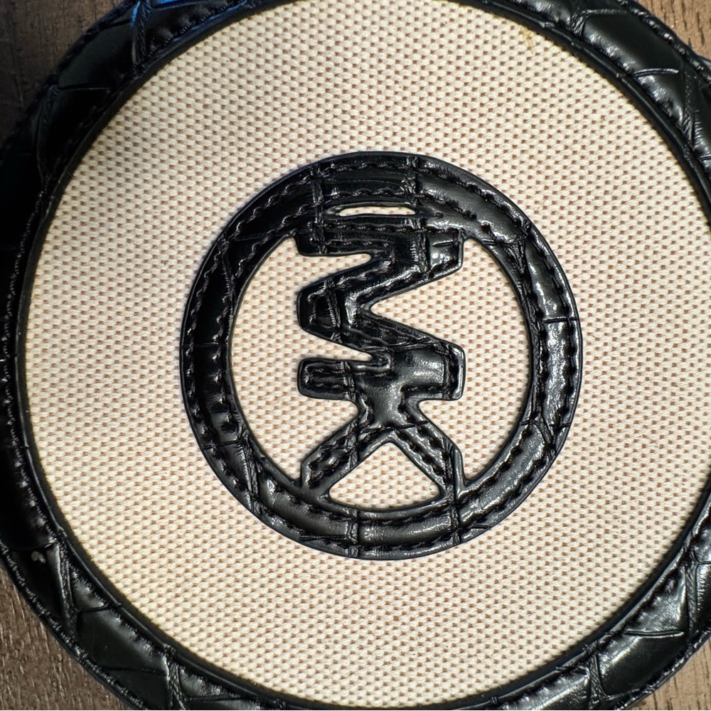 Michael Kors Aidy Small Canvas  and Crocodile Embossed Canteen Crossbody